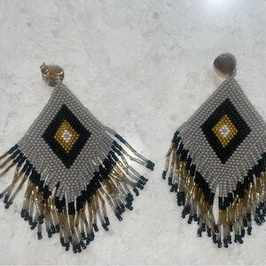 Chic Geometric Beaded Earrings
